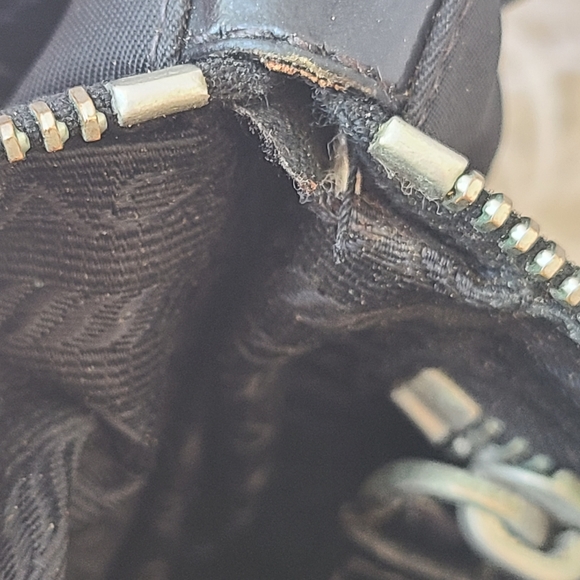 Prada Tessuto Spazzole Pochette Black Great Condition- Authentic - Picture 14 of 16